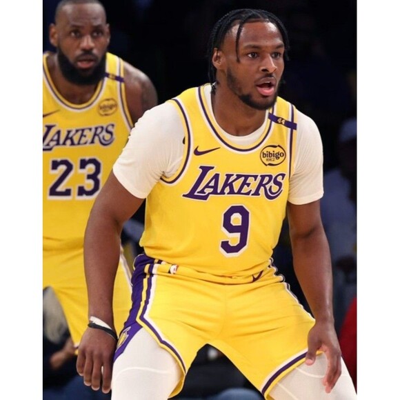 Bronny James Jr. (Nike)-(Lakers)-(Yellow)-(Jersey)-(New Condition)-(XL)-$95.00 - Picture 10 of 11